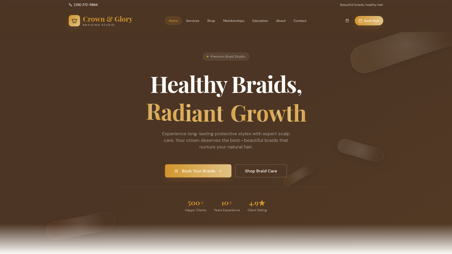 Beauty Demo Site website homepage mockup