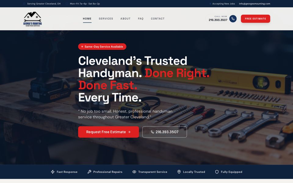 George’s Mounting homepage: Cleveland’s trusted handyman
