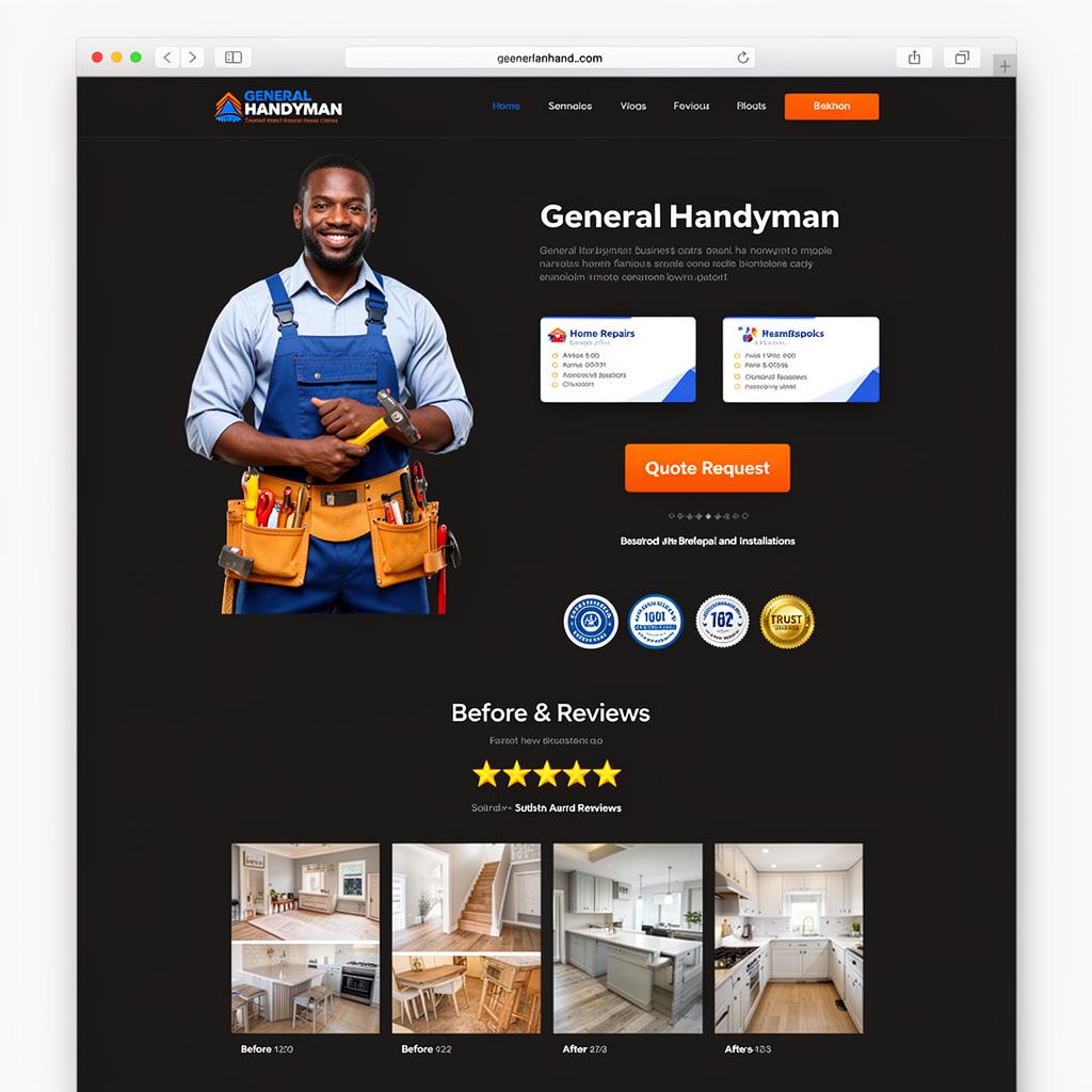 Professional handyman website design