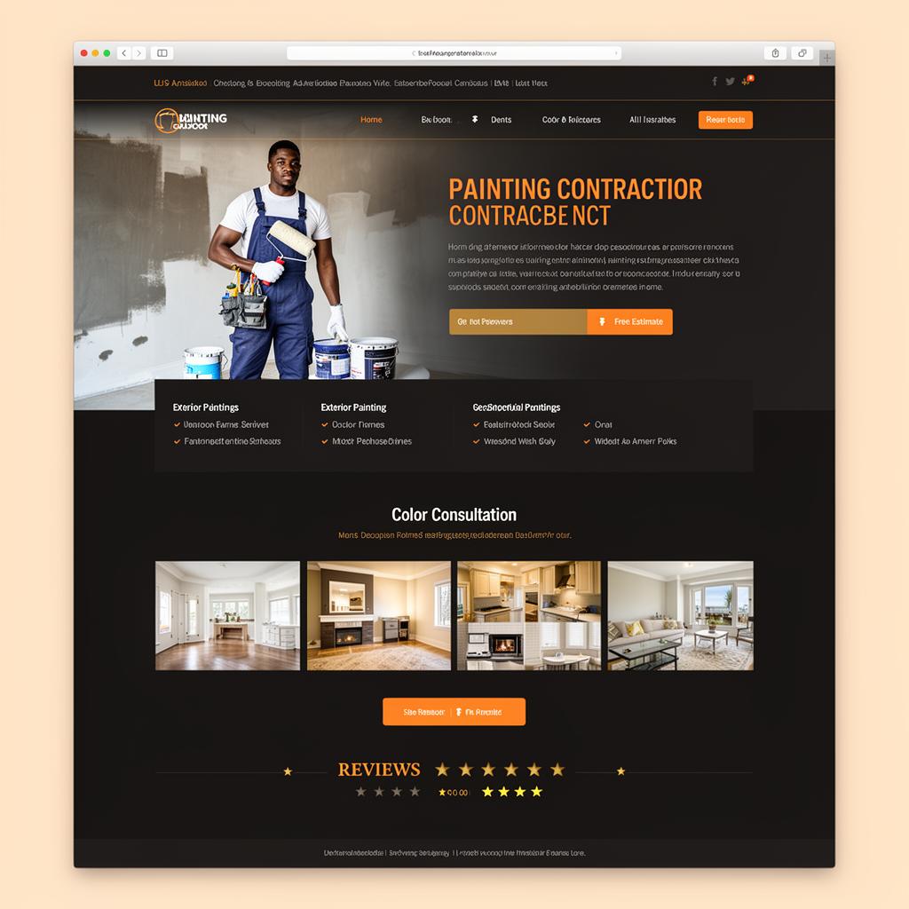 Painting Business website mockup