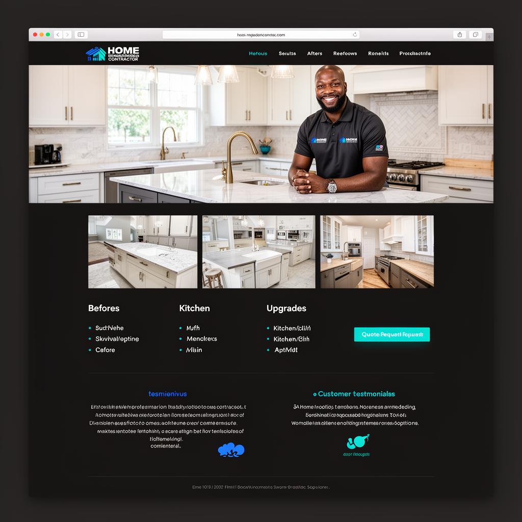 Remodeling Contractor website mockup