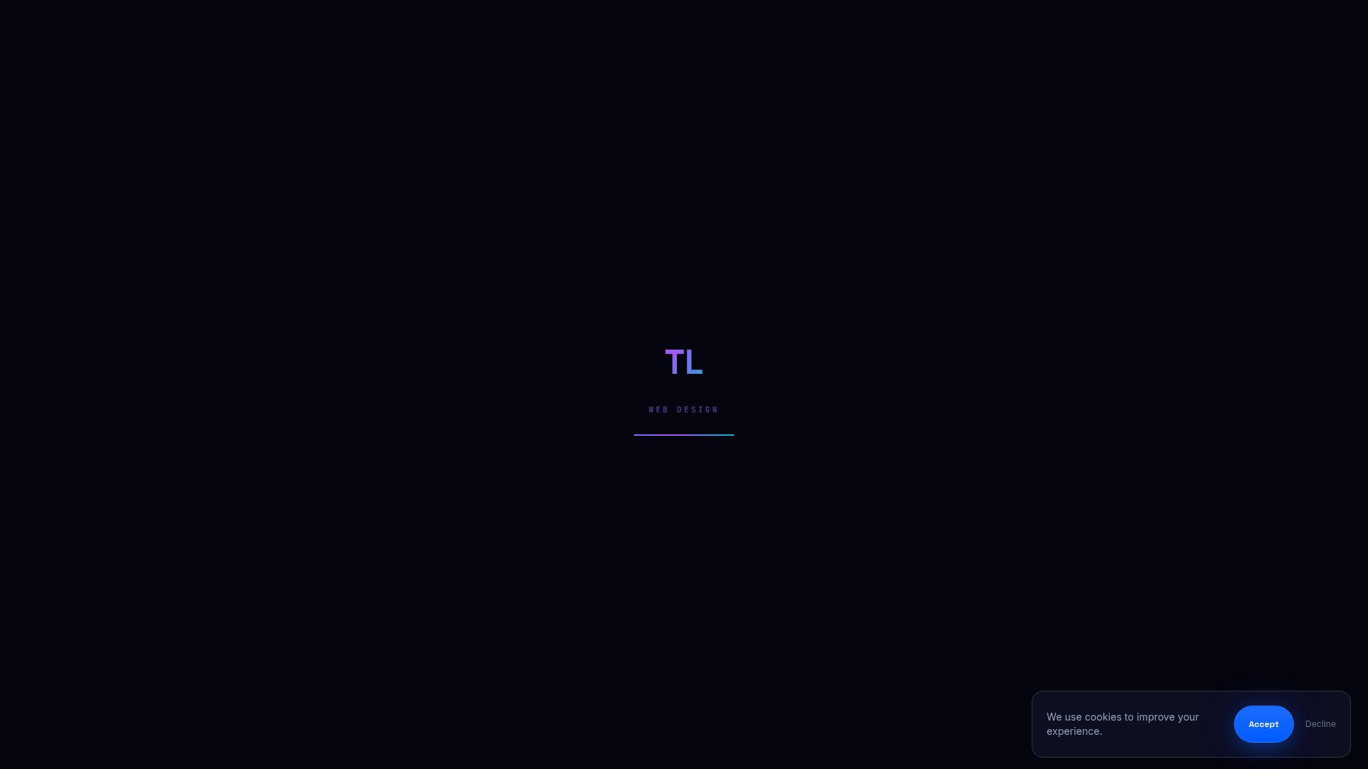 TL Web Design website homepage mockup